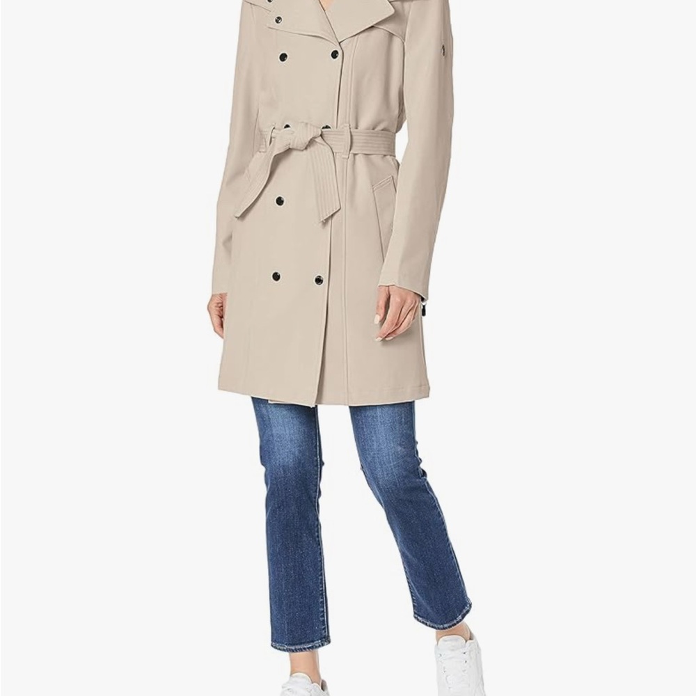 Calvin Klein Trench Coat with Belted Waist